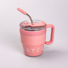 Термочашка Coffee & Tea з трубочкою рожева (LG-2394098878) Термочашка Coffee & Tea з трубочкою рожева (LG-2394098878)