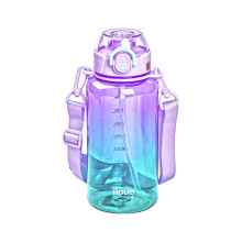 Пляшка для води 1 л пляшечка з мундштуком м'бузкова (LG-2394098896)