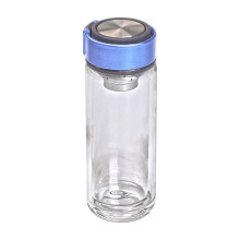 Термос скляний з подвійними стінками та ситечком 330 мл синій (LG-2394098905) Термос скляний з подвійними стінками та ситечком 330 мл синій (LG-2394098905)