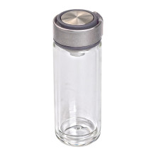 Термос скляний з подвійними стінками та ситечком 330 мл сірий (LG-2394098906) Термос скляний з подвійними стінками та ситечком 330 мл сірий (LG-2394098906)