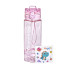 Пляшка для води 760 мл з трубочкою та наліпками рожева (LG-2394098916)