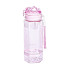 Пляшка для води 760 мл з трубочкою та наліпками рожева (LG-2394098916)