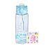 Пляшка для води 760 мл з трубочкою та наліпками блакитна (LG-2394098918)