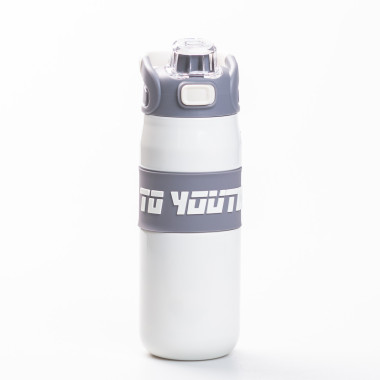 Термос спортивний з мундштуком 680 мл білий (LG-2394098938)