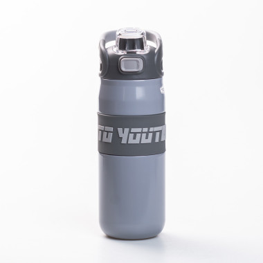 Термос спортивний з мундштуком 680 мл сірий (LG-2394098939)