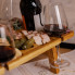 Винний столик-менажниця з дерева 50×30 см прямокутний на ніжках дуб (LG-BWS500180)