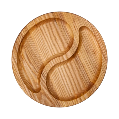 Менажниця дерев'яна 25 см кругла на 2 секції (LG-T45W250)