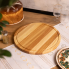 Обробна дерев'яна дошка кругла 25 см для подачі нарізки ясен (LG-C10W250)