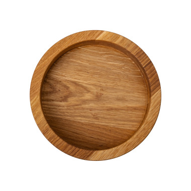 Дерев'яна миска для подачі 27 см глибока з дуба (LG-B1W270226)