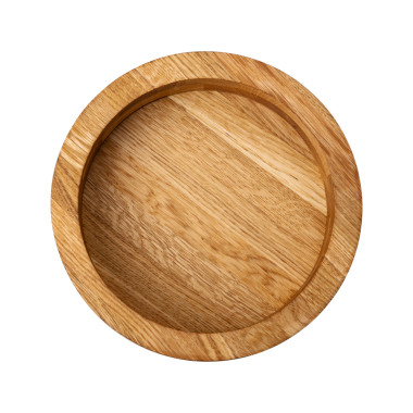 Дерев'яна миска для подачі 25 см глибока з дуба (LG-B2W250206)