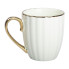 Кружка фарфоровая с золотым ободком и золотой ручкой 420 (мл) Мятный RX-N240629M
