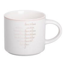 Кружка фарфоровая 350 (мл) для кофе и чая Белая RX-N240126W