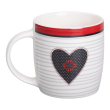Чашка фарфоровая 400 (мл) для чая и кофе с сердцем Lugi RX-N240147WB