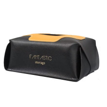 Салфетница из эко кожи в машину 21х12х8 см контейнер для салфеток Черный HP-3-210B