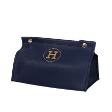 Салфетница из эко кожи 20×7.5×11.5 см для салфеток на кнопках Синий HP-3-213BL