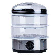 Пароварка электрическая трехуровневая 650 Вт 11 л с таймером и защитой от перегрева Sokany SK-07018 Пароварка электрическая трехуровневая 650 Вт 11 л с таймером и защитой от перегрева Sokany SK-07018