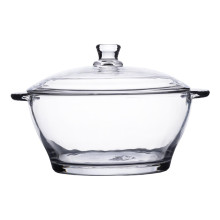 Супница с крышкой Ø 15.5 см кастрюля бульонница стеклянная 1 л HP-YH-15