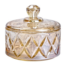 Конфетница с крышкой Ø 10 см стеклянная коричневая HP-YH-21 Конфетница с крышкой Ø 10 см стеклянная коричневая HP-YH-21