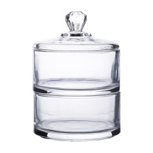 Конфетница двухъярусная стеклянная см с крышкой круглая HP-YH-23 Конфетница двухъярусная стеклянная см с крышкой круглая HP-YH-23