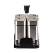 Набор емкостей для специй 4 шт на подставке 120 мл Хром HP-1318