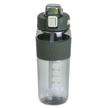 Пляшка для води 600 мл пляшка в школу для тренувань із трубочкою та ручкою 22 см Зелена HP-14-42GR (LG-HP-14-42GR)