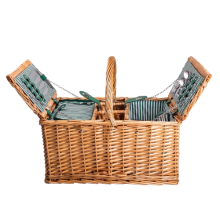 Кошик плетений для пікніка з посудом на 4 персони 48х33х43 см набір посуду туристичний для кемпінгу HP-ZQ-3 (LG-HP-ZQ-3) Кошик плетений для пікніка з посудом на 4 персони 48х33х43 см набір посуду туристичний для кемпінгу HP-ZQ-3 (LG-HP-ZQ-3)