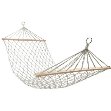 Гамак туристичний підвісний плетений 185х91 см садовий гамак з планкою на дачу для відпочинку A27-150 (LG-A27-150)