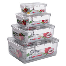 Набір контейнерів для їжі 0.7/1.7/3.3/5.7 л 4 шт з кришками на засувках HP-27-5 (LG-HP-27-5)