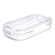 Контейнер для їжі пластиковий 32.5х17.5х6 см харчовий контейнер з індикатором дати 1 л Білий HP-27-7 (LG-HP-27-7) Контейнер для їжі пластиковий 32.5х17.5х6 см харчовий контейнер з індикатором дати 1 л Білий HP-27-7 (LG-HP-27-7)