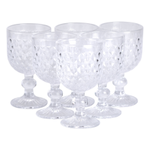 Набір келихів для вина 6 шт по 220 мл на низькій ніжці Прозорий HP-19-104 (LG-HP-19-104)