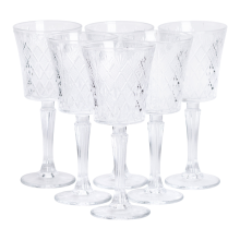 Набір келихів для вина на високій ніжці 6 шт 295 мл скляні HP-19-127 (LG-HP-19-127)