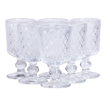 Набір чарок 6 шт по 50 мл скляні на ніжці HP-19-129 (LG-HP-19-129)
