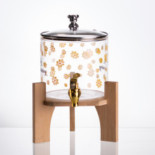 Лимонадниця з краном на дерев'яній підставці 2.6 л скляна HP-34-16 (LG-HP-34-16) Лимонадниця з краном на дерев'яній підставці 2.6 л скляна HP-34-16 (LG-HP-34-16)