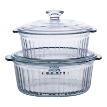 Форми для запікання набір 2 шт скляні з кришками круглі HP-34-26 (LG-HP-34-26) Форми для запікання набір 2 шт скляні з кришками круглі HP-34-26 (LG-HP-34-26)