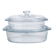 Форми для запікання набір 2 шт скляні з кришками овальні HP-34-27 (LG-HP-34-27) Форми для запікання набір 2 шт скляні з кришками овальні HP-34-27 (LG-HP-34-27)