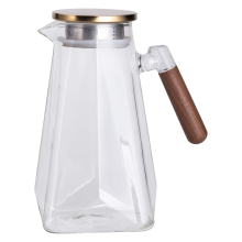 Заварник скляний для чаю 2 л Чайник для заварювання з ручкою прозорий HP-34-32 (LG-HP-34-32)