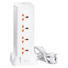 Мережевий фільтр подовжувач 2.8 м з лампою на 12 універсальних розеток з 2 USB, 1 Type-C, бездротова зарядка HP-5-9MF (LG-HP-5-9MF)