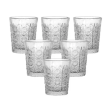 Набір скляних стаканів 6 шт по 50 мл з візерунком, прозорі HP-19-132 (LG-HP-19-132)