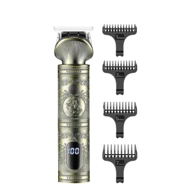 Професійний тример акумуляторний V-962 з 4 насадками для стрижки вусів та бороди USB 5 В V962SL (LG-V962SL)