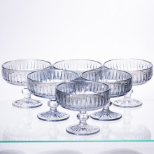 Набір креманок на ніжці 6 шт 300 (мл) Блакитний HP-19-70 (LG-HP-19-70)