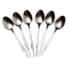 Набір чайних ложок 6 штук ложки для чаю з нержавіючої сталі 14 (см) Срібло HP-8-29 (LG-HP-8-29)