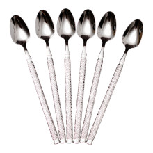 Набір десертних ложок 6 штук з нержавіючої сталі 20 (см) Срібло HP-8-38 (LG-HP-8-38)