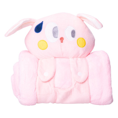 М'яка іграшка-плед Зайчик 120×160 (см) 2 в 1 Рожевий Colorful Home 5616-68P (LG-5616-68P)