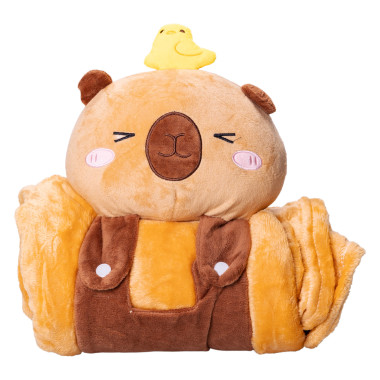 М'яка іграшка-плед Зайчик 120×160 (см) 2 в 1 Коричневий Colorful Home 5616-68BR (LG-5616-68BR)