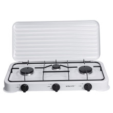 Настільна газова плита на 3 конфорки Sokany 5.5 кВт Біла Lugi SK-6003W (LG-SK-6003W)