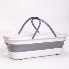 Складне відро-таз із пластику з силіконовими вставками для дому, дачі та подорожей HP-35015-2 (LG-HP-35015-2)