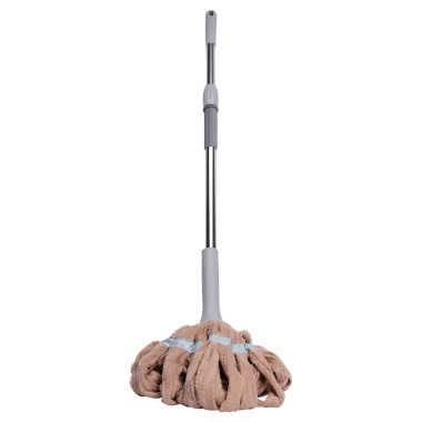 .Швабра телескопічна для миття підлоги універсальна мотузкова швабра з самовіджимом для прибирання Бежевий HP-35015-13BE (LG-HP-35015-13BE)