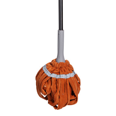 .Швабра телескопічна для миття підлоги універсальна мотузкова швабра з самовіджимом для прибирання Помаранчевий HP-35015-13O (LG-HP-35015-13O)