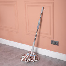 Швабра телескопічна для миття підлоги універсальна мотузкова швабра з самовіджимом для прибирання Коричневий HP-35015-13BR (LG-HP-35015-13BR)