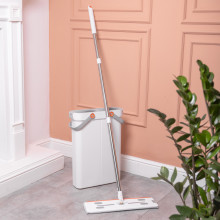 Швабра з відром для миття підлоги з віджимом, плоска насадка з мікрофібри, набір для прибирання дому HP-35015-18 (LG-HP-35015-18)